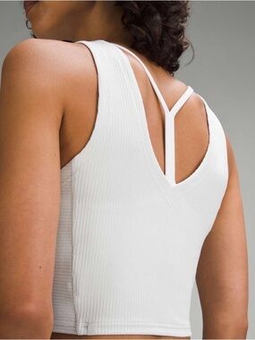 Lululemon Ribbed Softstreme Cropped Tank Top- Size 10